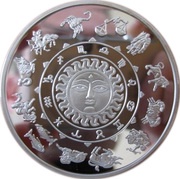 9000 Riels - Norodom Sihamoni Monument / Signs of the Zodiac, Cambodia, 2006 reverse image