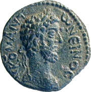 Æ21 - Commodus ΕΡΕΤΡΙΕωΝ; Eretria obverse image