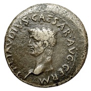 Æ25 - Claudius LIBERIS AVG COL A A P; Patras obverse image