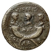 Æ25 - Claudius LIBERIS AVG COL A A P; Patras reverse image