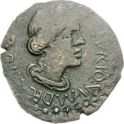 As - Augustus NVS IIIIVIR; Cirta obverse image