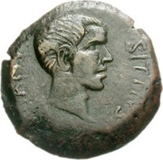 As - Augustus NVS IIIIVIR; Cirta reverse image