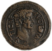 Dupondius - Tiberius ΛΕΠΤΙϹ Β; Lepti Minus obverse image