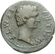 Dupondius - Augustus TI CAES M T F M M A II VIR; Sicca reverse image