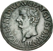 Dupondius - Tiberius C VIB MARSO PR COS DR CAE Q PR T G RVFVS F C; Utica obverse image
