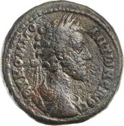 Æ26 - Commodus ΠΕΛΛΑΙωΝ, ϚΜϹ; Pella obverse image