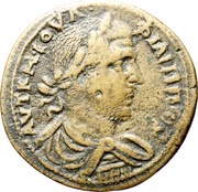Æ36 - Philip I Ε ΑΥ ϹΩΚΡΑΤΟΥϹ ΑΡΧ Α ΑΔΡΙΑΝΟΘ; Hadrianotherae obverse image