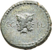 Hemiassarion - Janus Q LVCRETI L PONTI IIVIR COL DED PR; Lampsacus obverse image