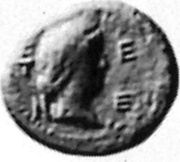 Æ16 - Augustus TENE; Tenedus reverse image
