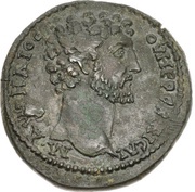 Sestertius - Marcus Aurelius as Caesar Antiocheia ad Maeandrum obverse image