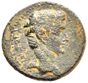 Æ17 - Tiberius Nike obverse image