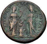Æ 32 - Antoninus Pius EΠΙ ΠΟΠΛΙΟV ΓΡΑΜΜΑΤEΩC ΤΡΑΛΙΑΝΩΝ reverse image