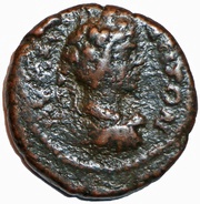 Æ18 - Caracalla TΡAΛΛIANΩN obverse image