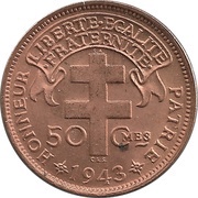50 Centimes with "LIBRE" reverse image
