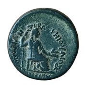 Æ19 - Tiberius ΣΕΒΑΣΤΗ ΙΟΥΛΙΟΣ ΚΛΕΩΝ ΚΑΙ ΜΕΜΝΩΝ; Sardis reverse image