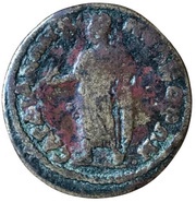 Æ25 - Elagabalus CΑΡΔΙΑΝΩΝ Β ΝEΩΚΟΡΩΝ; Sardis reverse image