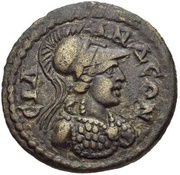 Æ20 Tyche; EΠI EΛENOY obverse image