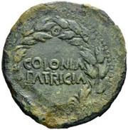 Sestertius - Augustus COLONIA PATRICIA reverse image