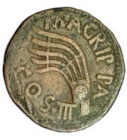 Sestertius - Augustus M AGRIPPA COS III reverse image