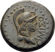 Æ19 - Tiberius ΕΤΟΥΣ Ξ; Amisus obverse image