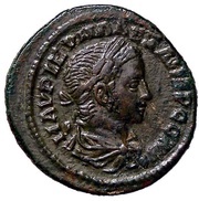 Quadrans - Severus Alexander ΝΙΚΑΙΕΩΝ; Standards; Nicaea obverse image