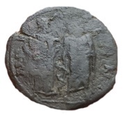Æ25 - Septimius Severus NIKAIEΩN; Hygieia and Asclepius; Nicaea reverse image