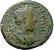 Æ32 - Commodus ΑΔΡ ΑΜΑCΙ ΜΗΤΡ ΝEΩΚ ΠΡ Τ ΠOΝΤ EΤ ΡϞ; Amasea obverse image