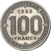 100 Francs Pattern reverse image