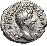 Didrachm - Lucius Verus YΠATOC B; Caesarea, Cappadocia obverse image