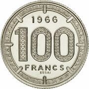 100 Francs Pattern reverse image