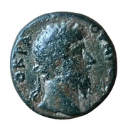 Æ21 - Lucius Verus ΚΑΙCΑΡEΩΝ Τ Π ΑΡΓΑΙΩ EΤΟΥC Γ; Caesarea, Cappadocia obverse image