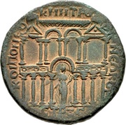Æ30 - Severus Alexander ΚΟΙ ΠΟ ΝΕΟΚ ΜΗΤΡΟ ΔΙϹ ΝΕΩΚΟΡ ΕΤ ΡΞΓ; Neocaesarea, Rome, 226-227 reverse image
