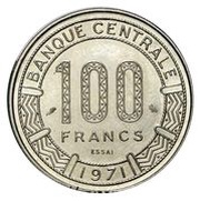 100 Francs Pattern reverse image