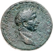 Tetrassarion - Trajan ΚΑΙϹΑΡΕΩΝ ΠΡ ΑΝΑΖΑΡΒΩ ΜΑΡΚΙΑΝΗ ϹΕΒΑϹΤΗ, ΕΤ ϚΚΡ; Anazarbus obverse image