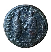 Æ24 - Marcus Aurelius and Lucius Verus ΚΑΙ ΤΩΝ ΠΡΟC ΤΩ ΑΝΑΖΑΡΒ EΤ ΒΠΡ; Anazarbus obverse image