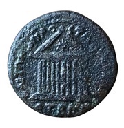 Æ24 - Marcus Aurelius and Lucius Verus ΚΑΙ ΤΩΝ ΠΡΟC ΤΩ ΑΝΑΖΑΡΒ EΤ ΒΠΡ; Anazarbus, Rome, 161-169 reverse image