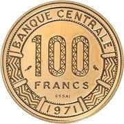 100 Francs Pattern reverse image
