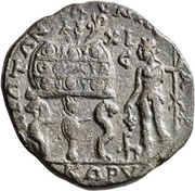 Octassarion - Valerian I KΩPYKIΩTΩN AY NAYAP-XI/C; Corycus, Rome, 253-260 reverse image