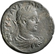 Tetrassarion - Elagabalus ΚΑCΤΑΒΑΛEⲰΝ; Hierapolis-Castabala obverse image