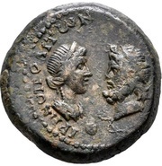 Diassarion - Antonius Pius ΙΡΗΝΟΠΟΛΙΤωΝ ΕΤΟΥ ΘΡ; Irenopolis, Rome, 160-161 reverse image