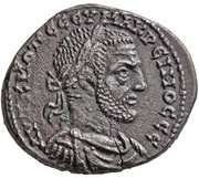 Didrachm - Macrinus TYXH TAPCOY MHT A M K; Tarsus obverse image