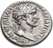 Tridrachm - Hadrian ΤΑΡϹΕΩΝ ΜΗΤΡΟΠΟΛΕΩϹ; Tarsus obverse image