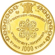 1000 Francs Independence reverse image