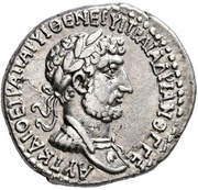 Tridrachm - Hadrian ΤΑΡϹΕΩΝ ΜΗΤΡΟΠΟΛΕΩϹ; Tarsus obverse image