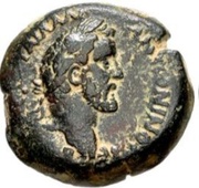 Æ Drachm - Antonius Pius Selene in Cancer; Alexandria obverse image