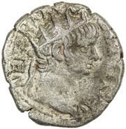 Tetradrachm - Nero and Poppaea Alexandria, year 11 obverse image
