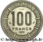 100 Francs Pattern, Cameroon, 1975 reverse image