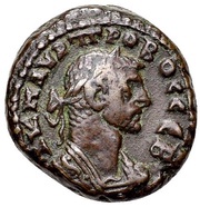 Tetradrachm - Probus L Γ; Tyche; Alexandria obverse image
