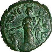 Tetradrachm - Diocletianus Tyche standing ETOVC; star over Gamma; Alexandria, Rome, 286-287 reverse image