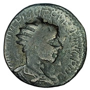 Æ26 - Philippus I CAES ANTIOCH CL S R; Antioch of Pisidia obverse image